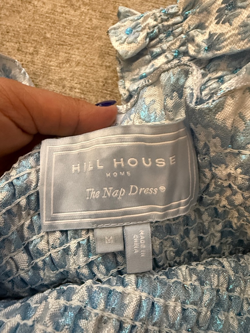 Limited Edition Snowflake Brocade Hill House Elie Nap Dress - Picture 4 of 4